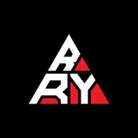 création de logo de lettre triangle rry avec forme de triangle. monogramme de conception de logo triangle rry. modèle de logo vectoriel triangle rry avec couleur rouge. rry logo triangulaire logo simple, élégant et luxueux.