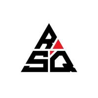 création de logo de lettre triangle rsq avec forme de triangle. monogramme de conception de logo triangle rsq. modèle de logo vectoriel triangle rsq avec couleur rouge. logo triangulaire rsq logo simple, élégant et luxueux.