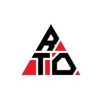 création de logo de lettre triangle rto avec forme de triangle. monogramme de conception de logo triangle rto. modèle de logo vectoriel triangle rto avec couleur rouge. logo triangulaire rto logo simple, élégant et luxueux.