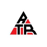 création de logo de lettre triangle rtr avec forme de triangle. monogramme de conception de logo triangle rtr. modèle de logo vectoriel triangle rtr avec couleur rouge. logo triangulaire rtr logo simple, élégant et luxueux.