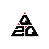 création de logo de lettre triangle qzq avec forme de triangle. monogramme de conception de logo triangle qzq. modèle de logo vectoriel triangle qzq avec couleur rouge. qzq logo triangulaire logo simple, élégant et luxueux.