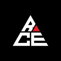 création de logo de lettre triangle rce avec forme de triangle. monogramme de conception de logo triangle rce. modèle de logo vectoriel triangle rce avec couleur rouge. logo triangulaire rce logo simple, élégant et luxueux.