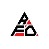 création de logo de lettre triangle rfo avec forme de triangle. monogramme de conception de logo triangle rfo. modèle de logo vectoriel triangle rfo avec couleur rouge. logo triangulaire rfo logo simple, élégant et luxueux.