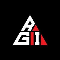 création de logo de lettre triangle rgi avec forme de triangle. monogramme de conception de logo triangle rgi. modèle de logo vectoriel triangle rgi avec couleur rouge. logo triangulaire rgi logo simple, élégant et luxueux.