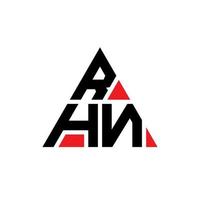 création de logo de lettre triangle rhn avec forme de triangle. monogramme de conception de logo triangle rhn. modèle de logo vectoriel triangle rhn avec couleur rouge. logo triangulaire rhn logo simple, élégant et luxueux.