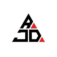 création de logo de lettre triangle rjd avec forme de triangle. monogramme de conception de logo triangle rjd. modèle de logo vectoriel triangle rjd avec couleur rouge. logo triangulaire rjd logo simple, élégant et luxueux.