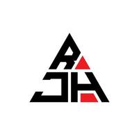 création de logo de lettre triangle rjh avec forme de triangle. monogramme de conception de logo triangle rjh. modèle de logo vectoriel triangle rjh avec couleur rouge. logo triangulaire rjh logo simple, élégant et luxueux.