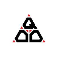 création de logo de lettre triangle qoo avec forme de triangle. monogramme de conception de logo triangle qoo. modèle de logo vectoriel triangle qoo avec couleur rouge. qoo logo triangulaire logo simple, élégant et luxueux.