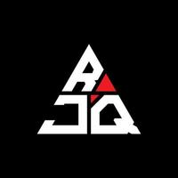 création de logo de lettre triangle rjq avec forme de triangle. monogramme de conception de logo triangle rjq. modèle de logo vectoriel triangle rjq avec couleur rouge. logo triangulaire rjq logo simple, élégant et luxueux.