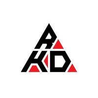 création de logo de lettre triangle rkd avec forme de triangle. monogramme de conception de logo triangle rkd. modèle de logo vectoriel triangle rkd avec couleur rouge. logo triangulaire rkd logo simple, élégant et luxueux.