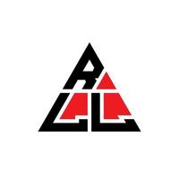 création de logo de lettre triangle rll avec forme de triangle. monogramme de conception de logo triangle rll. modèle de logo vectoriel triangle rll avec couleur rouge. logo triangulaire rll logo simple, élégant et luxueux.