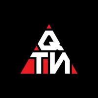 création de logo de lettre triangle qtn avec forme de triangle. monogramme de conception de logo triangle qtn. modèle de logo vectoriel triangle qtn avec couleur rouge. logo triangulaire qtn logo simple, élégant et luxueux.