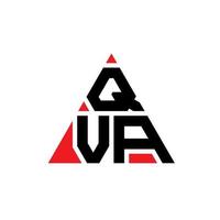 création de logo de lettre triangle qva avec forme de triangle. monogramme de conception de logo triangle qva. modèle de logo vectoriel triangle qva avec couleur rouge. logo triangulaire qva logo simple, élégant et luxueux.