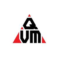 création de logo de lettre triangle qvm avec forme de triangle. monogramme de conception de logo triangle qvm. modèle de logo vectoriel triangle qvm avec couleur rouge. logo triangulaire qvm logo simple, élégant et luxueux.