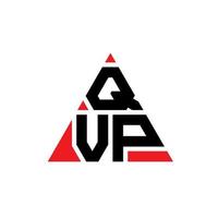 création de logo de lettre triangle qvp avec forme de triangle. monogramme de conception de logo triangle qvp. modèle de logo vectoriel triangle qvp avec couleur rouge. logo triangulaire qvp logo simple, élégant et luxueux.