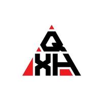 création de logo de lettre triangle qxh avec forme de triangle. monogramme de conception de logo triangle qxh. modèle de logo vectoriel triangle qxh avec couleur rouge. logo triangulaire qxh logo simple, élégant et luxueux.