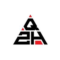 création de logo de lettre triangle qzh avec forme de triangle. monogramme de conception de logo triangle qzh. modèle de logo vectoriel triangle qzh avec couleur rouge. logo triangulaire qzh logo simple, élégant et luxueux.