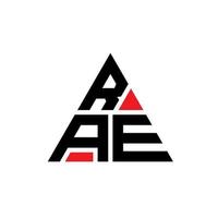 création de logo de lettre triangle rae avec forme de triangle. monogramme de conception de logo triangle rae. modèle de logo vectoriel triangle rae avec couleur rouge. logo triangulaire rae logo simple, élégant et luxueux.