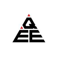 création de logo de lettre triangle qee avec forme de triangle. monogramme de conception de logo triangle qee. modèle de logo vectoriel triangle qee avec couleur rouge. qee logo triangulaire logo simple, élégant et luxueux.