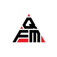 création de logo de lettre triangle qfm avec forme de triangle. monogramme de conception de logo triangle qfm. modèle de logo vectoriel triangle qfm avec couleur rouge. logo triangulaire qfm logo simple, élégant et luxueux.