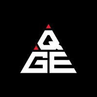 création de logo de lettre triangle qge avec forme de triangle. monogramme de conception de logo triangle qge. modèle de logo vectoriel triangle qge avec couleur rouge. logo triangulaire qge logo simple, élégant et luxueux.