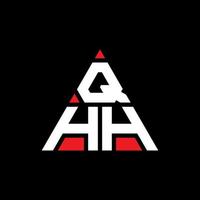 création de logo de lettre triangle qhh avec forme de triangle. monogramme de conception de logo triangle qhh. modèle de logo vectoriel triangle qhh avec couleur rouge. qhh logo triangulaire logo simple, élégant et luxueux.