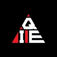 création de logo de lettre triangle qi avec forme de triangle. monogramme de conception de logo triangle qie. modèle de logo vectoriel triangle qie avec couleur rouge. logo triangulaire qie logo simple, élégant et luxueux.