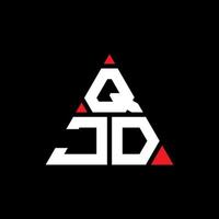 création de logo de lettre triangle qjd avec forme de triangle. monogramme de conception de logo triangle qjd. modèle de logo vectoriel triangle qjd avec couleur rouge. qjd logo triangulaire logo simple, élégant et luxueux.