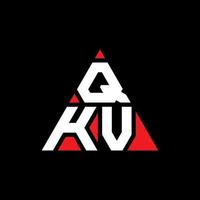 création de logo de lettre triangle qkv avec forme de triangle. monogramme de conception de logo triangle qkv. modèle de logo vectoriel triangle qkv avec couleur rouge. logo triangulaire qkv logo simple, élégant et luxueux.