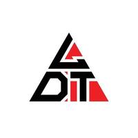 création de logo de lettre triangle ldt avec forme de triangle. monogramme de conception de logo triangle ldt. modèle de logo vectoriel triangle ldt avec couleur rouge. logo triangulaire ldt logo simple, élégant et luxueux.