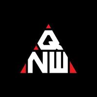 création de logo de lettre triangle qnw avec forme de triangle. monogramme de conception de logo triangle qnw. modèle de logo vectoriel triangle qnw avec couleur rouge. qnw logo triangulaire logo simple, élégant et luxueux.