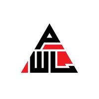 création de logo de lettre triangle pwl avec forme de triangle. monogramme de conception de logo triangle pwl. modèle de logo vectoriel triangle pwl avec couleur rouge. logo triangulaire pwl logo simple, élégant et luxueux.