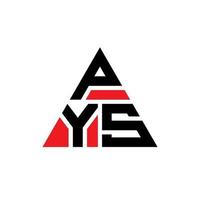 création de logo de lettre triangle pys avec forme de triangle. monogramme de conception de logo triangle pys. modèle de logo vectoriel triangle pys avec couleur rouge. logo triangulaire pys logo simple, élégant et luxueux.