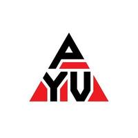 création de logo de lettre triangle pyv avec forme de triangle. monogramme de conception de logo triangle pyv. modèle de logo vectoriel triangle pyv avec couleur rouge. logo triangulaire pyv logo simple, élégant et luxueux.