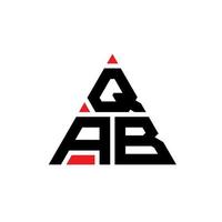 création de logo de lettre triangle qab avec forme de triangle. monogramme de conception de logo triangle qab. modèle de logo vectoriel triangle qab avec couleur rouge. logo triangulaire qab logo simple, élégant et luxueux.