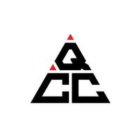 création de logo de lettre de triangle qcc avec forme de triangle. monogramme de conception de logo triangle qcc. modèle de logo vectoriel triangle qcc avec couleur rouge. qcc logo triangulaire logo simple, élégant et luxueux.