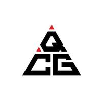 création de logo de lettre triangle qcg avec forme de triangle. monogramme de conception de logo triangle qcg. modèle de logo vectoriel triangle qcg avec couleur rouge. qcg logo triangulaire logo simple, élégant et luxueux.