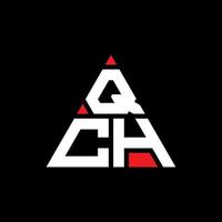 création de logo de lettre triangle qch avec forme de triangle. monogramme de conception de logo triangle qch. modèle de logo vectoriel triangle qch avec couleur rouge. qch logo triangulaire logo simple, élégant et luxueux.