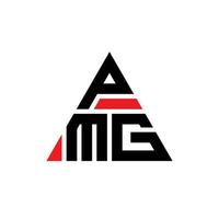 création de logo de lettre triangle pmg avec forme de triangle. monogramme de conception de logo triangle pmg. modèle de logo vectoriel triangle pmg avec couleur rouge. logo triangulaire pmg logo simple, élégant et luxueux.