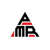 création de logo de lettre triangle pmr avec forme de triangle. monogramme de conception de logo triangle pmr. modèle de logo vectoriel triangle pmr avec couleur rouge. pmr logo triangulaire logo simple, élégant et luxueux.