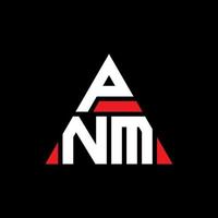 création de logo de lettre triangle pnm avec forme de triangle. monogramme de conception de logo triangle pnm. modèle de logo vectoriel triangle pnm avec couleur rouge. logo triangulaire pnm logo simple, élégant et luxueux.
