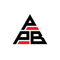 création de logo de lettre triangle ppb avec forme de triangle. monogramme de conception de logo triangle ppb. modèle de logo vectoriel triangle ppb avec couleur rouge. logo triangulaire ppb logo simple, élégant et luxueux.