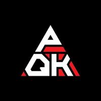 création de logo de lettre triangle pqk avec forme de triangle. monogramme de conception de logo triangle pqk. modèle de logo vectoriel triangle pqk avec couleur rouge. logo triangulaire pqk logo simple, élégant et luxueux.