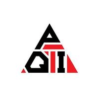 création de logo de lettre triangle pqi avec forme de triangle. monogramme de conception de logo triangle pqi. modèle de logo vectoriel triangle pqi avec couleur rouge. logo triangulaire pqi logo simple, élégant et luxueux.