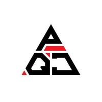 création de logo de lettre triangle pqj avec forme de triangle. monogramme de conception de logo triangle pqj. modèle de logo vectoriel triangle pqj avec couleur rouge. logo triangulaire pqj logo simple, élégant et luxueux.