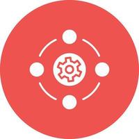 icône de fond de cercle de glyphe d'exigences de projet vecteur