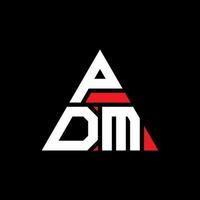 création de logo de lettre triangle pdm avec forme de triangle. monogramme de conception de logo triangle pdm. modèle de logo vectoriel triangle pdm avec couleur rouge. logo triangulaire pdm logo simple, élégant et luxueux.