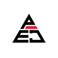 création de logo de lettre triangle pej avec forme de triangle. monogramme de conception de logo triangle pej. modèle de logo vectoriel triangle pej avec couleur rouge. pej logo triangulaire logo simple, élégant et luxueux.