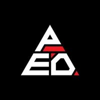 création de logo de lettre triangle peo avec forme de triangle. monogramme de conception de logo triangle peo. modèle de logo vectoriel triangle peo avec couleur rouge. logo triangulaire peo logo simple, élégant et luxueux.