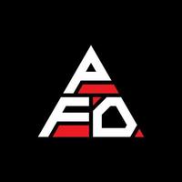 création de logo de lettre triangle pfo avec forme de triangle. monogramme de conception de logo triangle pfo. modèle de logo vectoriel triangle pfo avec couleur rouge. logo triangulaire pfo logo simple, élégant et luxueux.